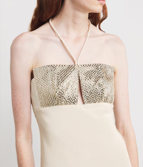 Roland Mouret Silk Embellished Halterneck Maxi Dress 5