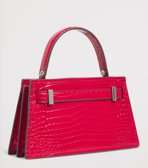 Tory Burch Mini Croc Leather Lee Radziwill Top-Handle Bag 3