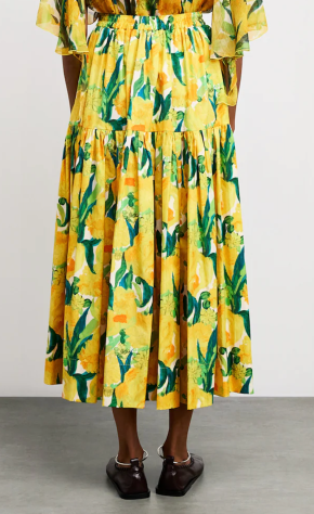 La Doublej Floral Pleated Oscar Maxi Skirt 6