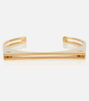 Saint Laurent Polished Brass Bangle 9
