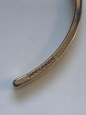 Saint Laurent Polished Brass Bangle 5