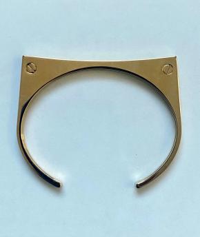 Saint Laurent Polished Brass Bangle 6