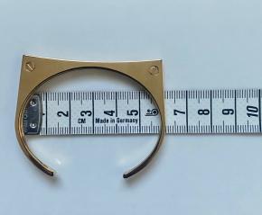 Saint Laurent Polished Brass Bangle 8