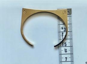 Saint Laurent Polished Brass Bangle 7