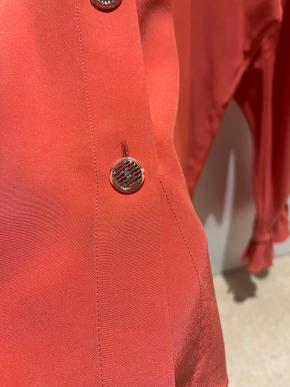 Chanel Orange Silk Blouse 2020 13