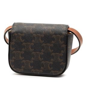 Celine Brown Mini Triomphe Coated Canvas Triomphe Crossbody 2