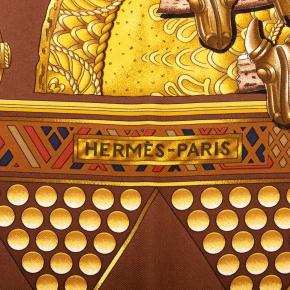 Hermes L'Or des Chefs Silk Scarf 90 3