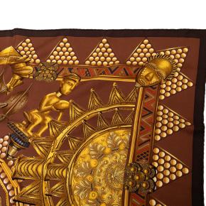 Hermes L'Or des Chefs Silk Scarf 90 6