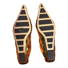 Bottega Veneta Gold Intrecciato Flat Mules 5