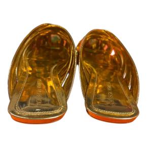 Bottega Veneta Gold Intrecciato Flat Mules 4