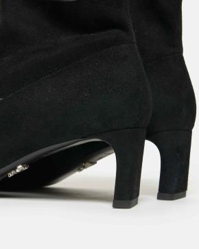 Prada Black Heeled Ankle Boots 7