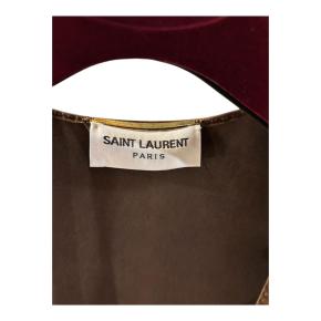 Saint Laurent Brown Leather Plunge Neck Vest 5