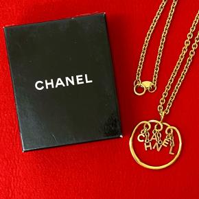Chanel Gold Plated Letter Charms Pendant Necklace 4