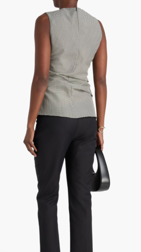 Róhe Ivory Virgin Wool-Blend Gingham Top 2