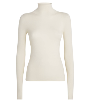 Colombo White Kid Wool Rollneck Sweater 2