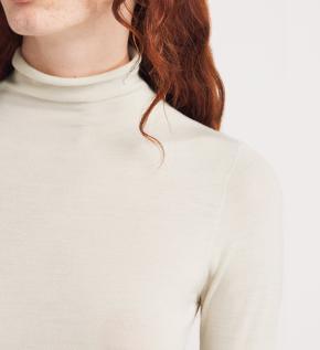 Colombo White Kid Wool Rollneck Sweater 5