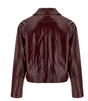 Self-Portrait Cropped Leather Jacket 2