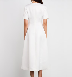 LEO LIN Satin Floral Caroline Midi Dress 6