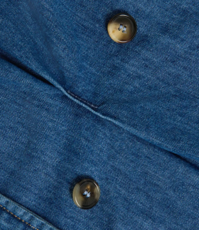 A.W.A.K.E. Mode Blue Long-Sleeve Denim Shirt 6