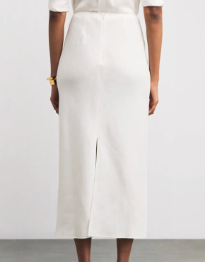 Saloni  Linen Carine-b Midi Skirt 5