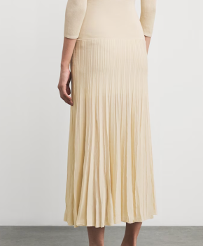 Isabel Marant Crepe Pleated Knit Midi Skirt 3