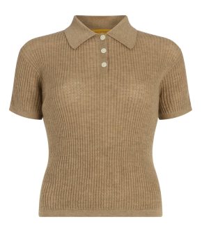 Guest In Residence Cashmere Shrunken Polo Shirt 5