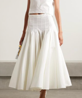 Jacquemus White Cotton Triana Midi Skirt 2