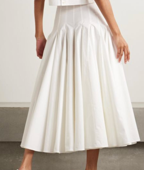 Jacquemus White Cotton Triana Midi Skirt 3