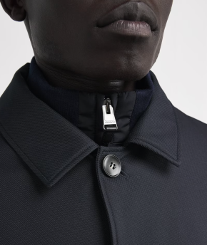 Canali Detachable Hood Overcoat 4