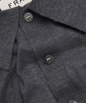 FRAME Wool-Cashmere Long-Sleeve Polo Shirt 5