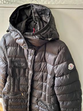 MONCLER Black Hermine Hooded Puffer Jacket 3