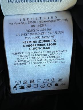 MONCLER Black Hermine Hooded Puffer Jacket 6