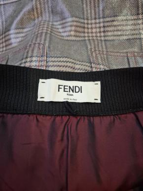 Fendi Coated Checked Mini Skirt 5