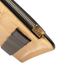 Chanel Gold Metallic Lambskin Je Ne Suis Pas En Solde Clutch 9