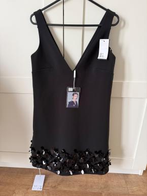 Self Portrait Sequin Embellished Black Mini Dress 4