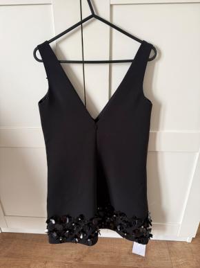 Self Portrait Sequin Embellished Black Mini Dress 3