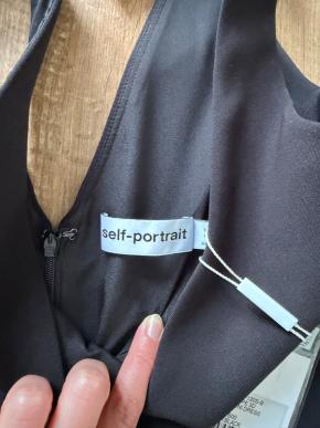 Self Portrait Sequin Embellished Black Mini Dress 5