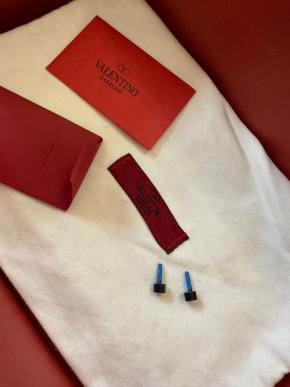 Valentino Black/Silver Rockstud Sandals 7