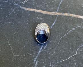 Saint Laurent Crystal Pave Set Ring 4