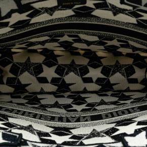 Dior Navy And White Large Canvas Embroidered Lucky Star Book Tote 4