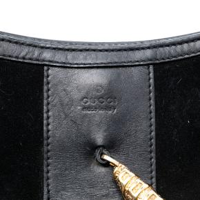 Gucci Black Suede Tiger Head Crossbody 5