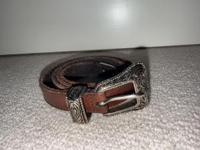 Saint Laurent Brown Leather Western Belt 80 6