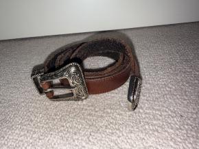 Saint Laurent Brown Leather Western Belt 80 4