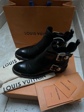 Louis Vuitton Black Leather Ankle Boots 5