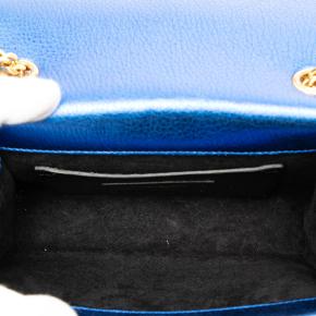 Saint Laurent Blue Small Metallic Calfskin Monogram Kate Tassel Crossbody 4