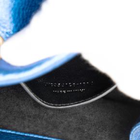 Saint Laurent Blue Small Metallic Calfskin Monogram Kate Tassel Crossbody 6