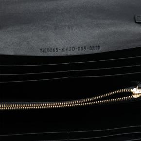 Fendi Black Zucca Embossed Nappa Baguette Continental Wallet With Chain 4