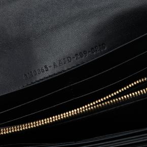 Fendi Black Zucca Embossed Nappa Baguette Continental Wallet With Chain 6