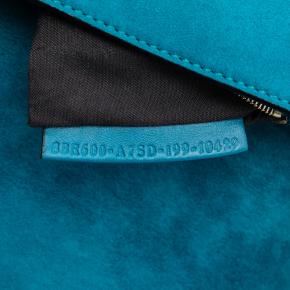 Fendi Blue Medium Suede Baguette Satchel 6