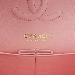 Chanel Pink Medium Classic Boucle Tweed Double Flap 5